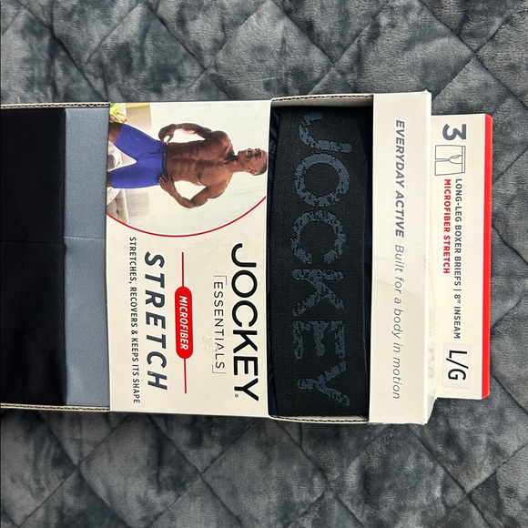 Jockey® Essentials Men's Microfiber Long Leg Boxer Brief Underwear, (Pack of 3) - Picture 3 of 5